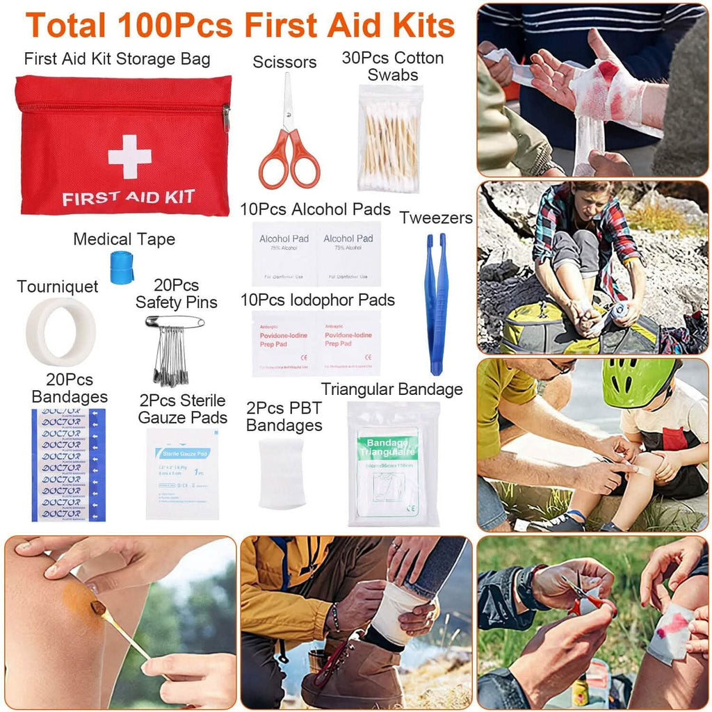 125-Piece Emergency Survival Kit – Tactical Outdoor Gear with First Aid Set