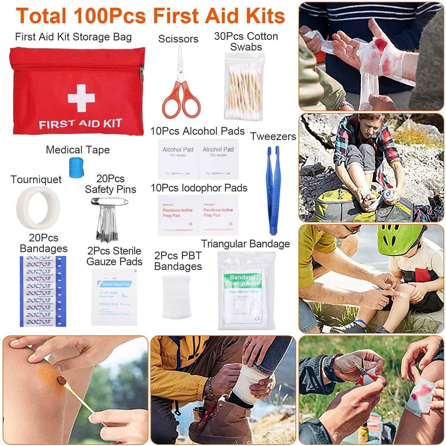125-Piece Emergency Survival Kit – Tactical Outdoor Gear with First Aid Set