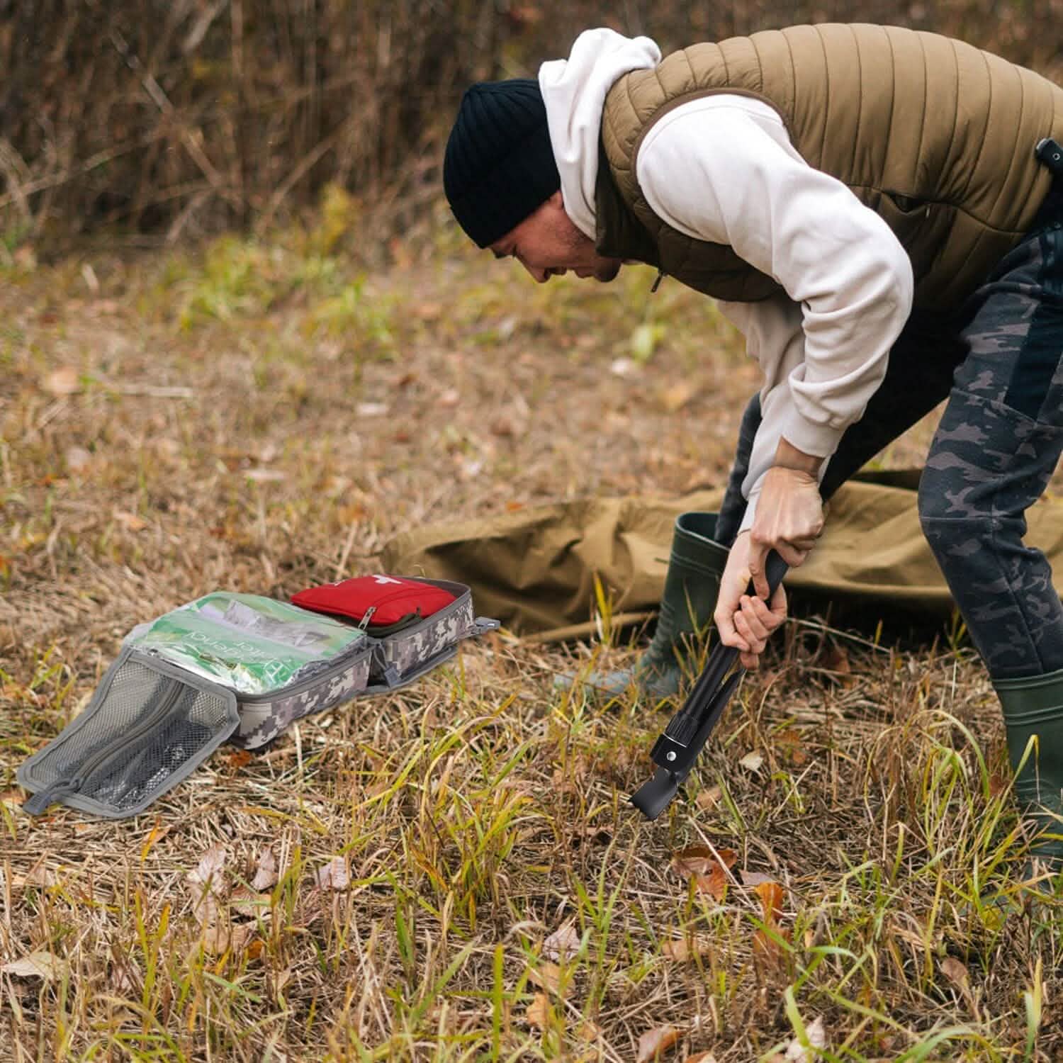 125-Piece Emergency Survival Kit – Tactical Outdoor Gear with First Aid Set