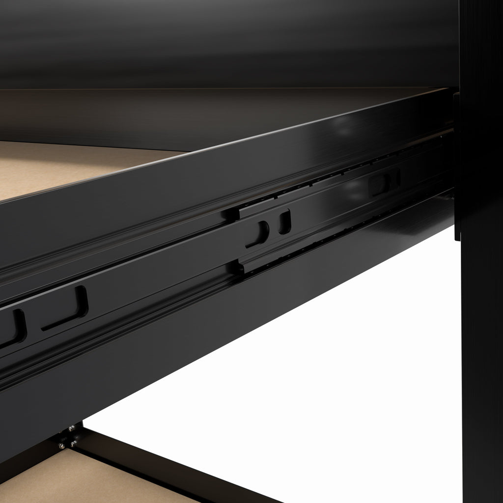 63" Workshop Tool Cabinet & Workbench | Drawers & Pegboard Storage