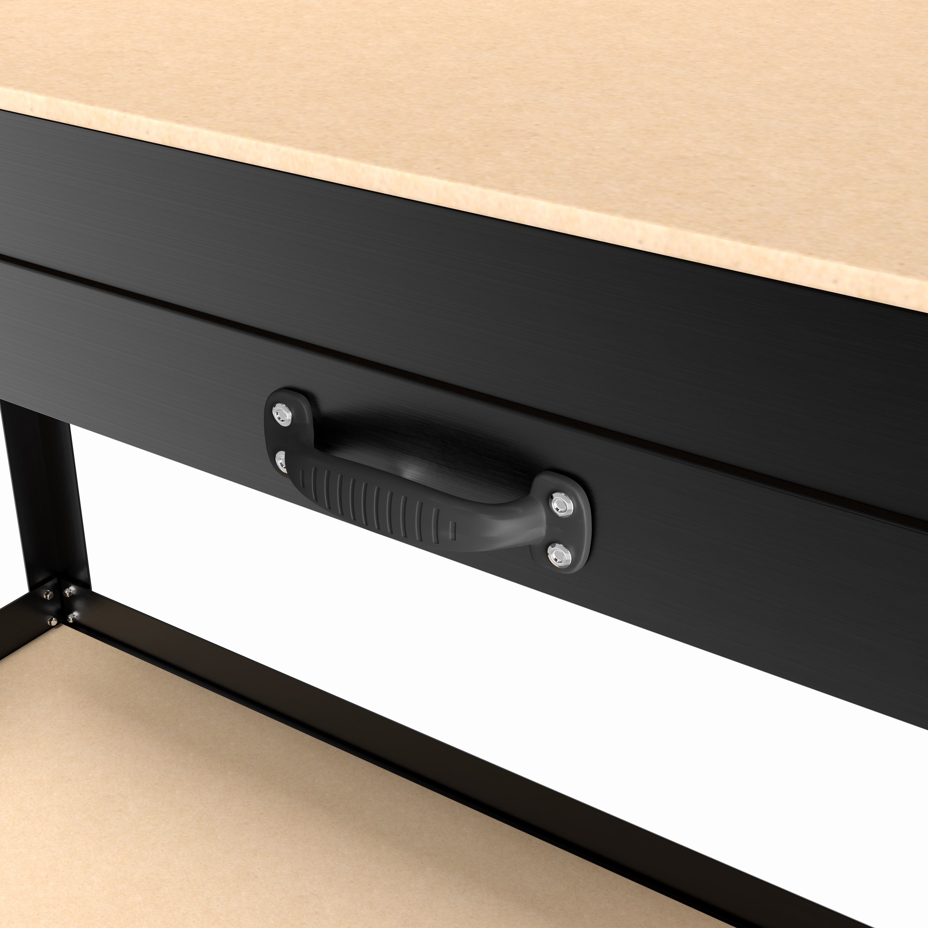 63" Workshop Tool Cabinet & Workbench | Drawers & Pegboard Storage