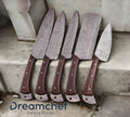 Damascus Steel Chef Knife — Rosewood Handle
