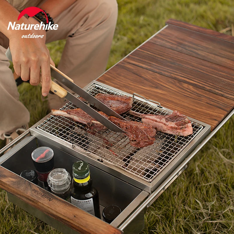Naturehike BBQ Tool Set | Stainless Steel Grill Accessories for Outdoor Cooking