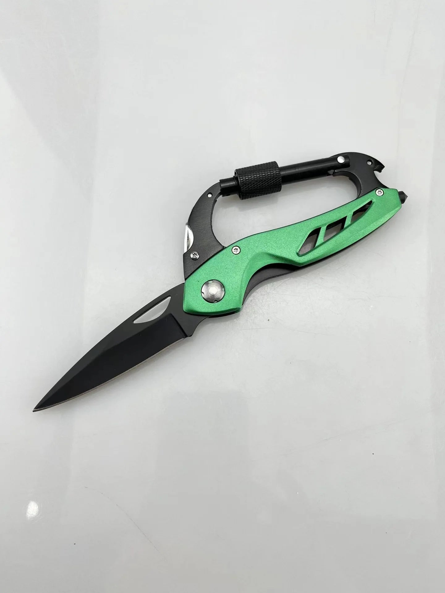 5-in-1 Stainless Steel Multi-Tool with Carabiner | Portable Outdoor EDC