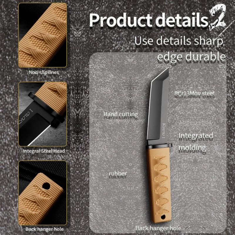 Fixed Blade Multi-Purpose Outdoor Knife | Camping & Hiking EDC