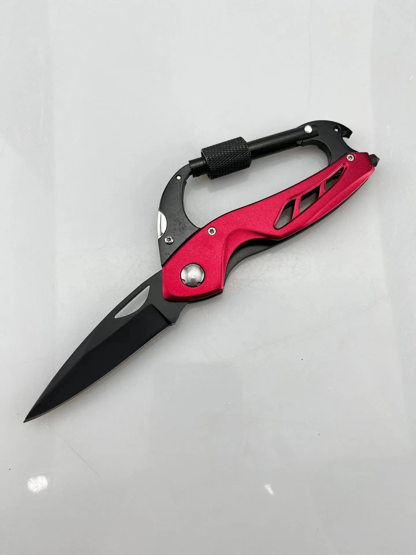 5-in-1 Stainless Steel Multi-Tool with Carabiner | Portable Outdoor EDC