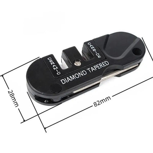 4-in-1 Portable Knife Sharpener | Tungsten, Ceramic & Carbide for Camping