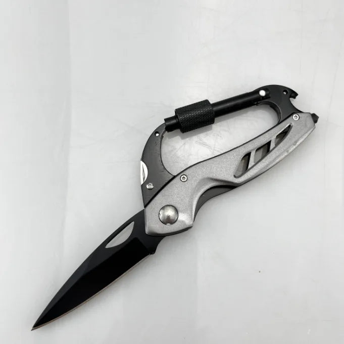 5-in-1 Stainless Steel Multi-Tool with Carabiner | Portable Outdoor EDC