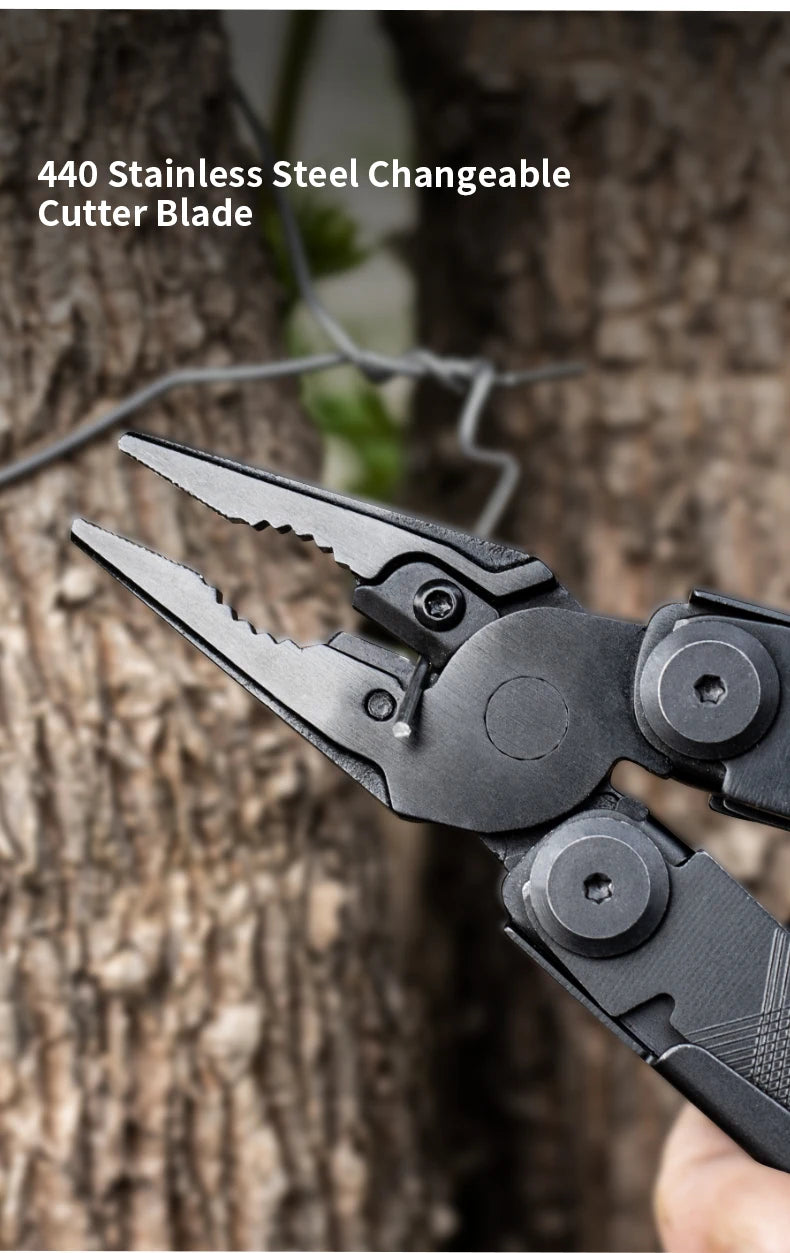 15-in-1 Stainless Steel Multi-Tool Pliers | Foldable Pocket Tool for Camping & EDC