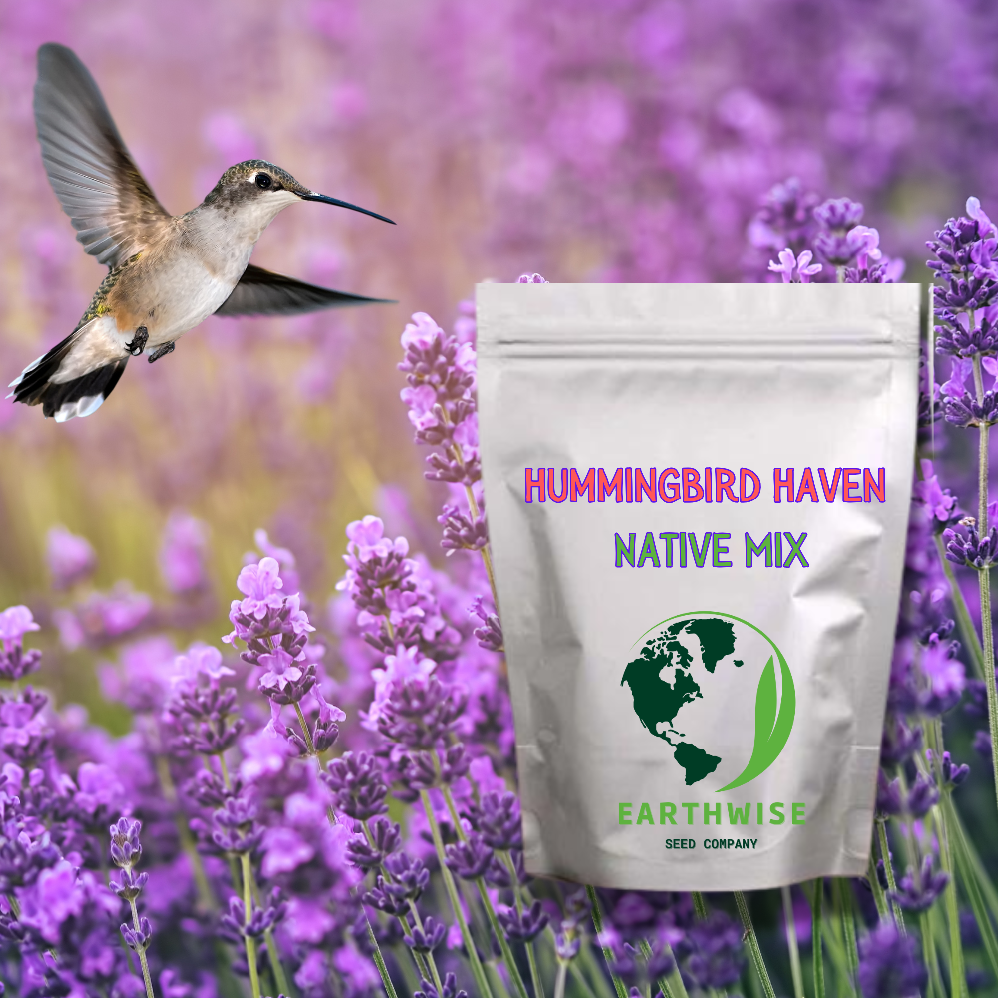Hummingbird Haven Wildflower Mix – 22-Species Nectar-Rich Seed Blend