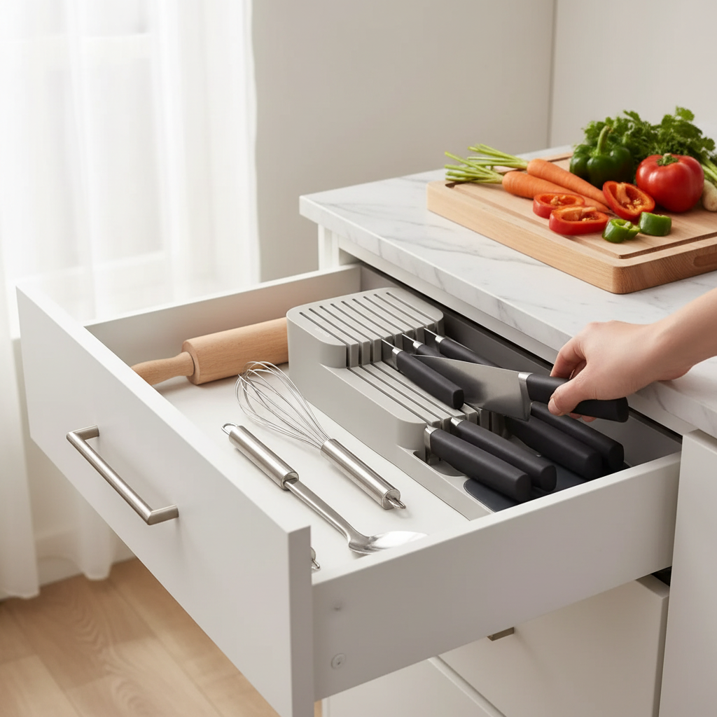In-Drawer Knife Organizer