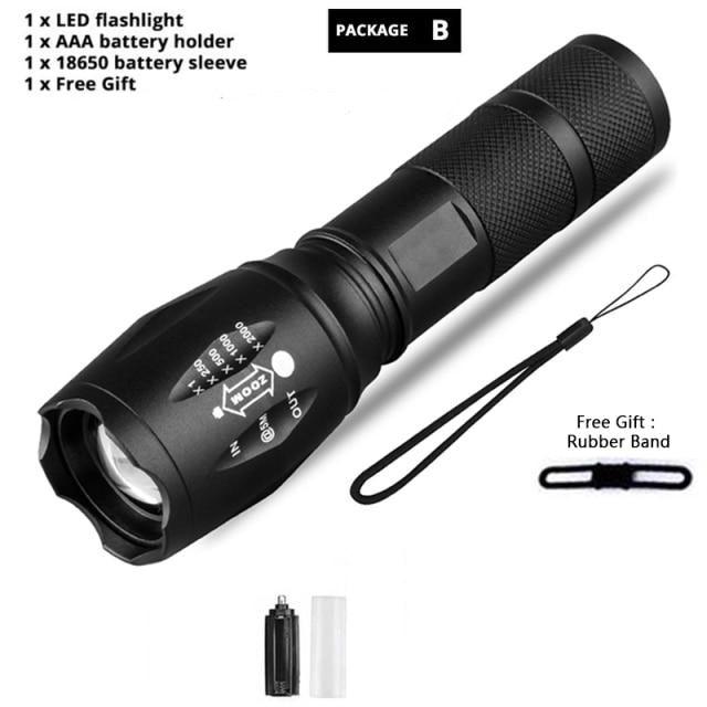 Z45 Tactical LED Flashlight – Ultra Bright, Waterproof & Zoomable