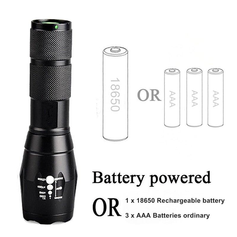 Z45 Tactical LED Flashlight – Ultra Bright, Waterproof & Zoomable