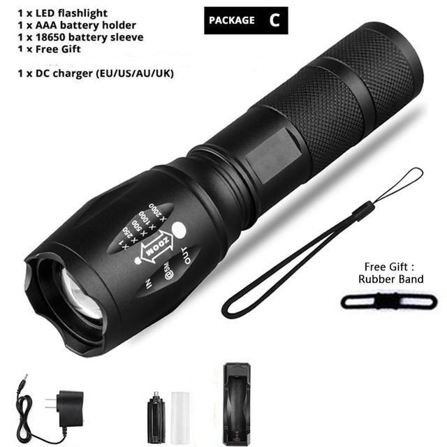 Z45 Tactical LED Flashlight – Ultra Bright, Waterproof & Zoomable