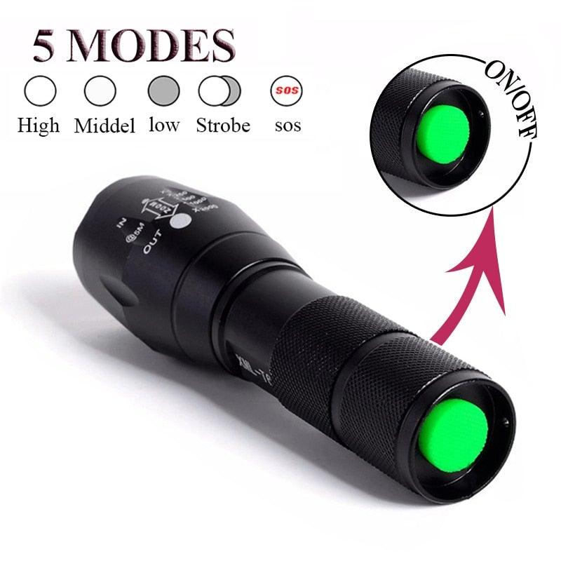Z45 Tactical LED Flashlight – Ultra Bright, Waterproof & Zoomable