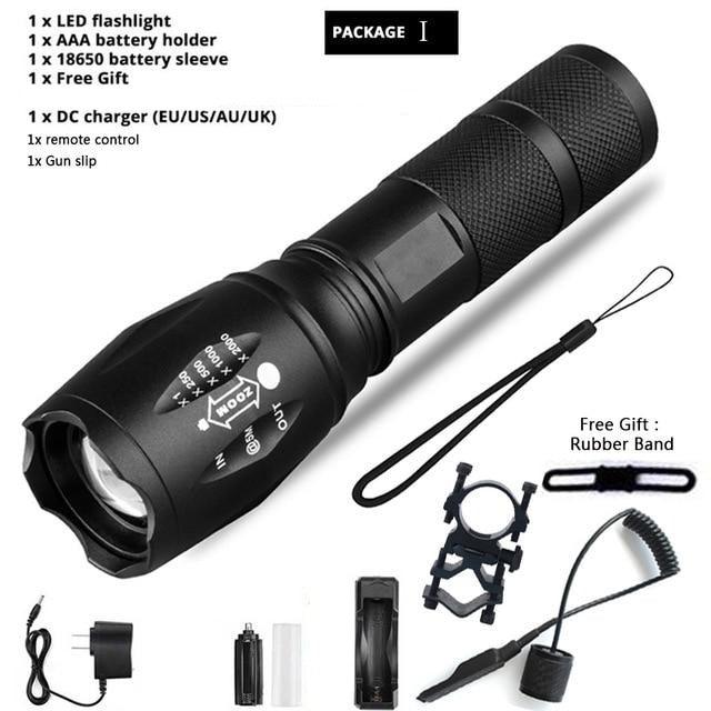 Z45 Tactical LED Flashlight – Ultra Bright, Waterproof & Zoomable