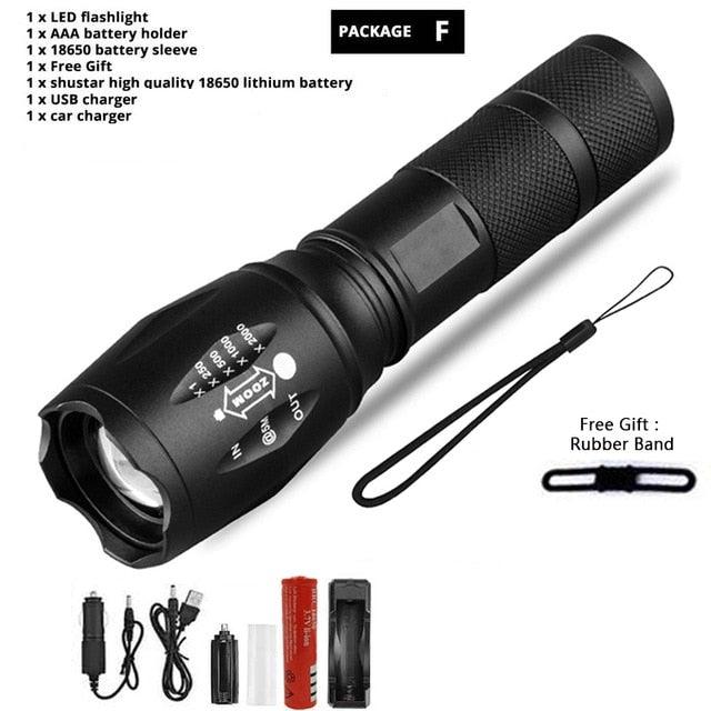 Z45 Tactical LED Flashlight – Ultra Bright, Waterproof & Zoomable