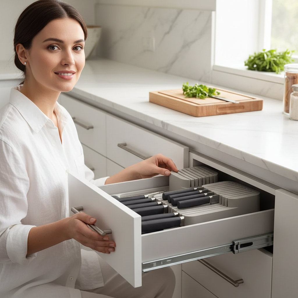 In-Drawer Knife Organizer